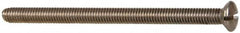 Value Collection - M4x0.70 Metric Coarse, 60mm OAL Slotted Drive Machine Screw - Oval Head, Grade 18-8 & A2 Stainless Steel, Uncoated, Without Washer - Americas Industrial Supply