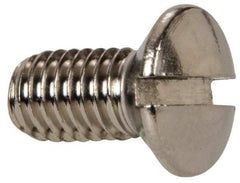 Value Collection - M5x0.80 Metric Coarse, 10mm OAL Slotted Drive Machine Screw - Oval Head, Grade 18-8 & A2 Stainless Steel, Uncoated, Without Washer - Americas Industrial Supply