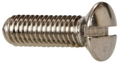 Value Collection - M5x0.80 Metric Coarse, 16mm OAL Slotted Drive Machine Screw - Oval Head, Grade 18-8 & A2 Stainless Steel, Uncoated, Without Washer - Americas Industrial Supply