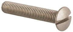 Value Collection - M5x0.80 Metric Coarse, 30mm OAL Slotted Drive Machine Screw - Oval Head, Grade 18-8 & A2 Stainless Steel, Uncoated, Without Washer - Americas Industrial Supply