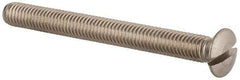 Value Collection - M5x0.80 Metric Coarse, 50mm OAL Slotted Drive Machine Screw - Oval Head, Grade 18-8 & A2 Stainless Steel, Uncoated, Without Washer - Americas Industrial Supply