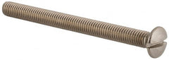Value Collection - M5x0.80 Metric Coarse, 60mm OAL Slotted Drive Machine Screw - Oval Head, Grade 18-8 & A2 Stainless Steel, Uncoated, Without Washer - Americas Industrial Supply