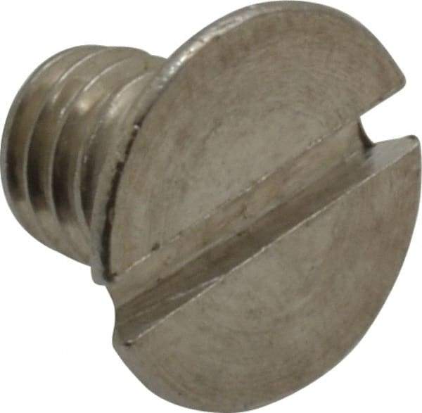 Value Collection - M6x1.00 Metric Coarse, 8mm OAL Slotted Drive Machine Screw - Oval Head, Grade 18-8 & A2 Stainless Steel, Uncoated, Without Washer - Americas Industrial Supply