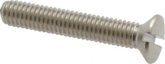 Value Collection - M6x1.00 Metric Coarse, 35mm OAL Slotted Drive Machine Screw - Oval Head, Grade 18-8 & A2 Stainless Steel, Uncoated, Without Washer - Americas Industrial Supply