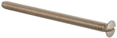 Value Collection - M6x1.00 Metric Coarse, 90mm OAL Slotted Drive Machine Screw - Oval Head, Grade 18-8 & A2 Stainless Steel, Uncoated, Without Washer - Americas Industrial Supply
