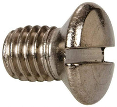 Value Collection - M8x1.25 Metric Coarse, 12mm OAL Slotted Drive Machine Screw - Oval Head, Grade 18-8 & A2 Stainless Steel, Uncoated, Without Washer - Americas Industrial Supply