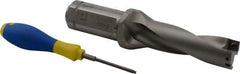 Iscar - 4.13" Max Drill Depth, 3xD, 1-3/8" Diam, Indexable Insert Drill - 2 Inserts, 1-1/2" Shank Diam, Straight Shank - Americas Industrial Supply