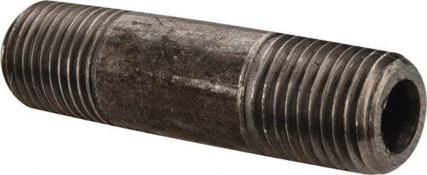 Value Collection - Schedule 80, 1/4" Diam x 2" Long Black Pipe Nipple - Threaded - Americas Industrial Supply