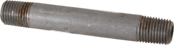 Value Collection - Schedule 80, 1/4" Diam x 3-1/2" Long Black Pipe Nipple - Threaded - Americas Industrial Supply