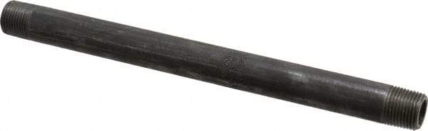 Value Collection - Schedule 80, 3/8" Diam x 8" Long Black Pipe Nipple - Threaded - Americas Industrial Supply