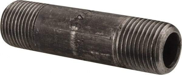 Value Collection - Schedule 80, 1/2" Diam x 3" Long Black Pipe Nipple - Threaded - Americas Industrial Supply