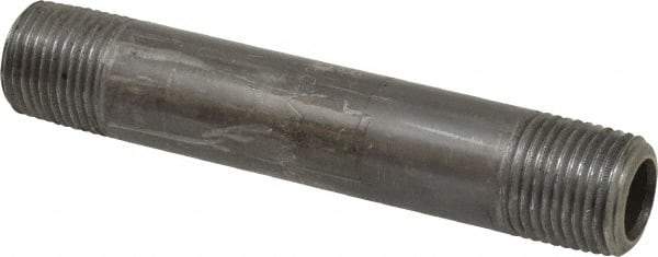 Value Collection - Schedule 80, 1/2" Diam x 4-1/2" Long Black Pipe Nipple - Threaded - Americas Industrial Supply