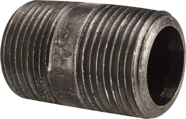 Value Collection - Schedule 80, 3/4" Diam x 1-1/2" Long Black Pipe Nipple - Threaded - Americas Industrial Supply