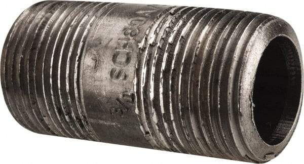 Value Collection - Schedule 80, 3/4" Diam x 2" Long Black Pipe Nipple - Threaded - Americas Industrial Supply