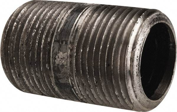 Value Collection - Schedule 80, 1" Diam x 2" Long Black Pipe Nipple - Threaded - Americas Industrial Supply