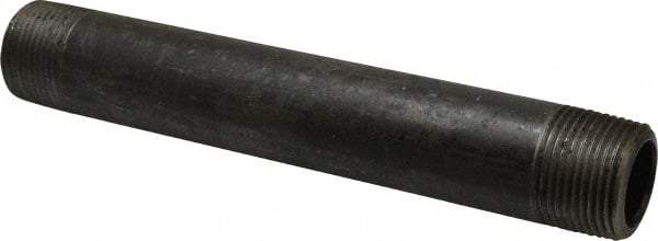 Value Collection - Schedule 80, 1" Diam x 8" Long Black Pipe Nipple - Threaded - Americas Industrial Supply