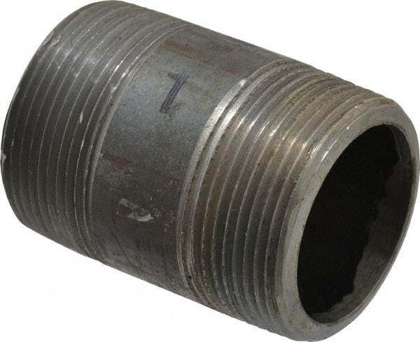 Value Collection - Schedule 80, 1-1/2" Diam x 2-1/2" Long Black Pipe Nipple - Threaded - Americas Industrial Supply