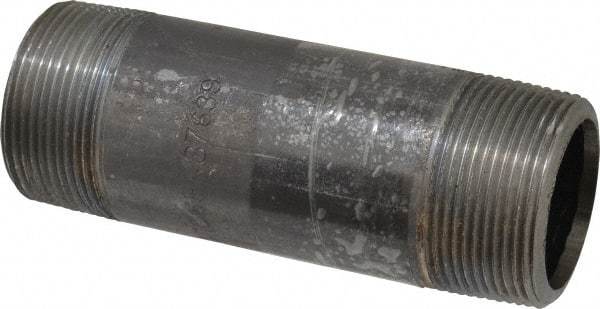 Value Collection - Schedule 80, 1-1/2" Diam x 5" Long Black Pipe Nipple - Threaded - Americas Industrial Supply
