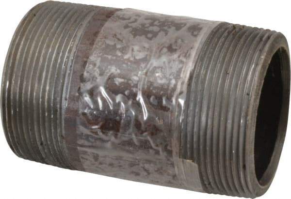 Value Collection - Schedule 80, 2" Diam x 3-1/2" Long Black Pipe Nipple - Threaded - Americas Industrial Supply