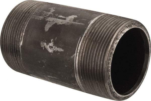 Value Collection - Schedule 80, 2" Diam x 4" Long Black Pipe Nipple - Threaded - Americas Industrial Supply