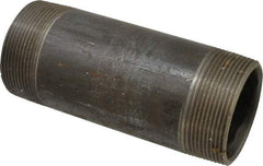 Value Collection - Schedule 80, 3" Diam x 8" Long Black Pipe Nipple - Threaded - Americas Industrial Supply