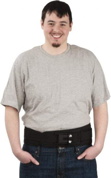 PRO-SAFE - Size L, Jam Lever Buckle, Nylon/Foam Belt - 48 to 58" Waist, 5" Wide, Black - Americas Industrial Supply