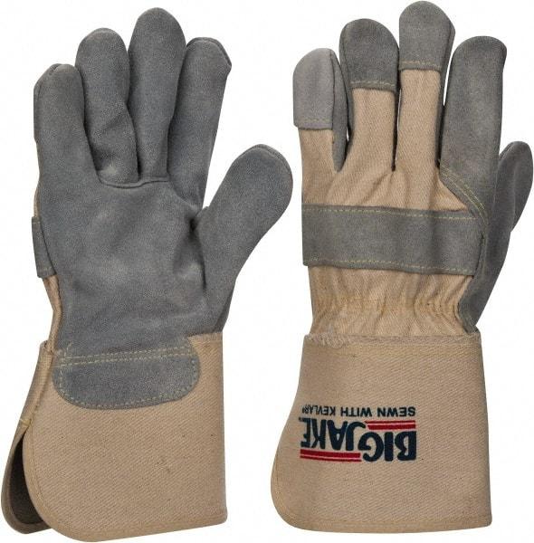 MCR Safety - Size M Cowhide General Protection Work Gloves - For General Purpose, Uncoated, Safety Cuff, Gray, Paired - Americas Industrial Supply