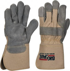 MCR Safety - Size XL Cowhide General Protection Work Gloves - For General Purpose, Uncoated, Safety Cuff, Gray, Paired - Americas Industrial Supply