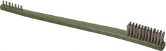 PRO-SOURCE - 1-3/4" Bristle Length, Stainless Steel Cleaning & Finishing Brush - 7-1/8" OAL, Plastic Block - Americas Industrial Supply