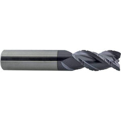 ProMax - 1" Diam, 1-3/4" LOC, 3 Flute Solid Carbide Roughing & Finishing Corner Radius End Mill - AlTiN Finish, 4" OAL, 1" Shank Diam, Weldon Shank, 40° Helix, Centercutting - Americas Industrial Supply
