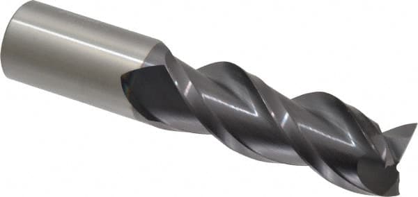 ProMax - 1", 2-3/4" LOC, 1" Shank Diam, 5" OAL, 3 Flute, Solid Carbide Square End Mill - Single End, AlTiN Finish, Spiral Flute, 40° Helix, Centercutting, Right Hand Cut, Right Hand Flute, Series 109 - Americas Industrial Supply