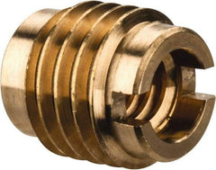 E-Z LOK - 1/4-20, Brass Knife Insert - 3/8" Drill, 1/2" Hole Diam, 1/2" Long, 0.6" Min Grip - Americas Industrial Supply