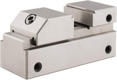 Interstate - 1" Jaw Width, 3/4" Jaw Opening Capacity, 1/2" Jaw Height, Toolmaker's Vise - Flat Jaw, 2.56" OAL x 2-1/2" OAH - Americas Industrial Supply