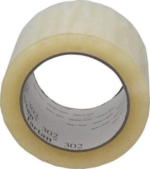 3M - 3" x 110 Yd Clear Acrylic Adhesive Sealing Tape - Polypropylene Film Backing, 1.6 mil Thick, 40 Lb Tensile Strength, Series 302 - Americas Industrial Supply