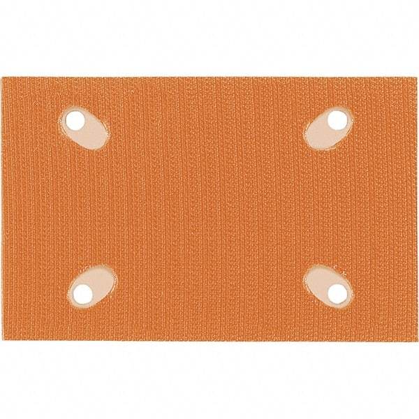 Dynabrade - 5 x 3-1/4" Rectangular Hook Face Backing Pad - Dynabug II Compatible, Screw Attachment, Nonvacuum Pad, 3/8" Thick, Medium Density, Short Nap - Americas Industrial Supply