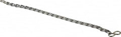 EVER-TITE Coupling Products - 0.105" Diam Stainless Steel Single Jack Chain w/S-Hooks - 30 Lb Load Limit, 14 Links per Foot, #12 - Americas Industrial Supply