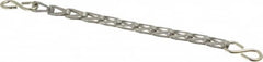 EVER-TITE Coupling Products - Stainless Steel Sash Chain w/S-Hooks - 55 Lb Load Limit, 7 Links per Foot, #6 - Americas Industrial Supply