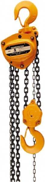 Harrington Hoist - 1,000 Lb Lifting Capacity, 8' Lift Height, Hand Hoist - Made from Chain - Americas Industrial Supply