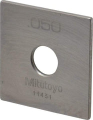 Mitutoyo - 0.05" Square Steel Gage Block - Accuracy Grade 0, Includes Certificate of Inspection - Americas Industrial Supply