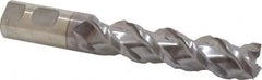 Minicut International - 1" Diam, 4" LOC, 3 Flute Powdered Metal 45° Corner Chamfer Roughing End Mill - TiCN Finish, 6-1/2" OAL, 1" Shank Diam, Single End, Centercutting, 43.5° Helix - Americas Industrial Supply