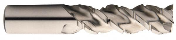 Minicut International - 7/8" Diam, 1-7/8" LOC, 3 Flute Powdered Metal Corner Chamfer Roughing End Mill - Uncoated, 4-1/8" OAL, 7/8" Shank Diam, Single End, Centercutting, 43.5° Helix - Americas Industrial Supply