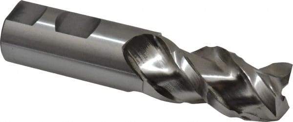 Minicut International - 1" Diam, 2" LOC, 3 Flute Powdered Metal 45° Corner Chamfer Roughing End Mill - Uncoated, 4-1/2" OAL, 1" Shank Diam, Single End, Centercutting, 43.5° Helix - Americas Industrial Supply