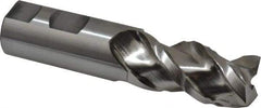 Minicut International - 1" Diam, 2" LOC, 3 Flute Powdered Metal 45° Corner Chamfer Roughing End Mill - Uncoated, 4-1/2" OAL, 1" Shank Diam, Single End, Centercutting, 43.5° Helix - Americas Industrial Supply