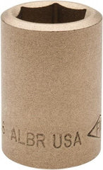 Ampco - 11/16", 1/2" Drive, Standard Hand Socket - 6 Points, 1-7/16" OAL, Aluminum Bronze - Americas Industrial Supply