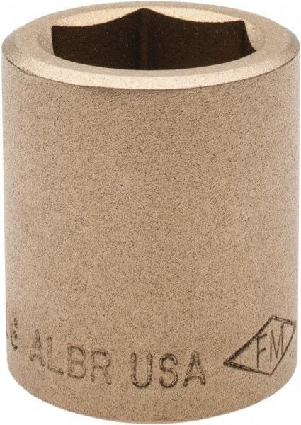 Ampco - 13/16", 1/2" Drive, Standard Hand Socket - 6 Points, 1-7/16" OAL, Aluminum Bronze - Americas Industrial Supply