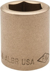 Ampco - 13/16", 1/2" Drive, Standard Hand Socket - 6 Points, 1-7/16" OAL, Aluminum Bronze - Americas Industrial Supply