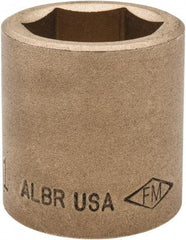 Ampco - 1", 1/2" Drive, Standard Hand Socket - 6 Points, 1-1/2" OAL, Aluminum Bronze - Americas Industrial Supply