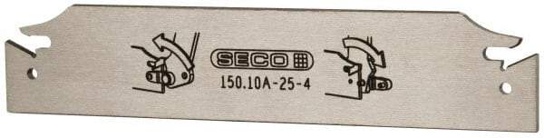 Seco - 0.984" Blade Height, 0.134" Blade Width, 5.91" OAL, Neutral Cut, Double End Indexable Cut-Off Blade - 150.10A Blade, 150.10 Series - Americas Industrial Supply