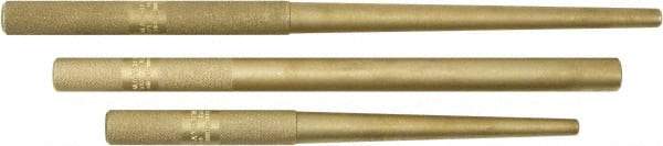 Mayhew - 3 Piece, 3/8 to 3/4", Drift Punch Set - Round Shank, Brass, Comes in Pouch - Americas Industrial Supply