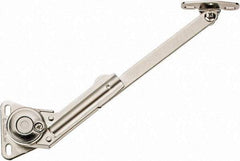 Sugatsune - 8-1/2" OAL x 7/8" Wide, 60 Lb/Inch Capacity, Adjustable Soft Down Stay - Right Side, 5mm Mounting Hole Diam, 105° Max Opening, Nickel Plated Steel & Zinc Alloy - Americas Industrial Supply
